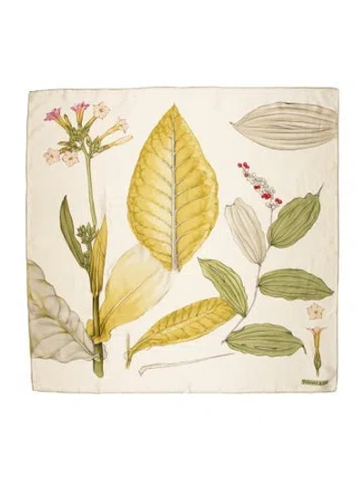 Pre-owned Tiffany & Co Silk Printed Scarf In Green