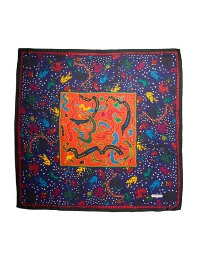 Pre-owned Tiffany & Co Silk Printed Scarf In Multi