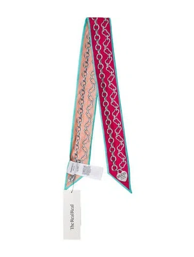 Pre-owned Tiffany & Co Silk Printed Scarf In Multi