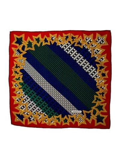 Pre-owned Tiffany & Co Silk Printed Scarf In Neutral