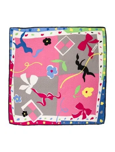 Pre-owned Tiffany & Co Silk Printed Scarf In Pink