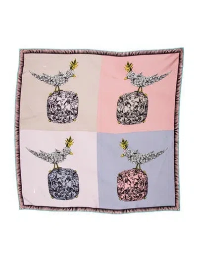 Pre-owned Tiffany & Co Silk Printed Scarf In Purple