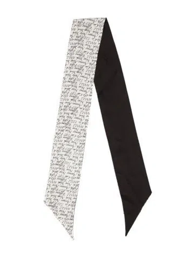 Pre-owned Tiffany & Co Silk Printed Scarf In White