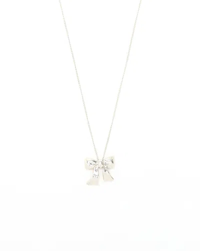 Tiffany & Co Silver Bow Necklace