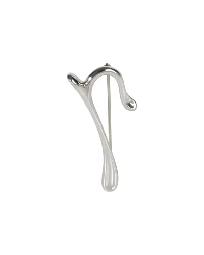Pre-owned Tiffany & Co . Silver Elsa Peretti Alphabet P Brooch (authentic Pre-loved)