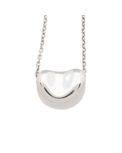 Tiffany & Co . Silver Elsa Peretti Bean 9mm Necklace (authentic Pre-loved) In Metallic
