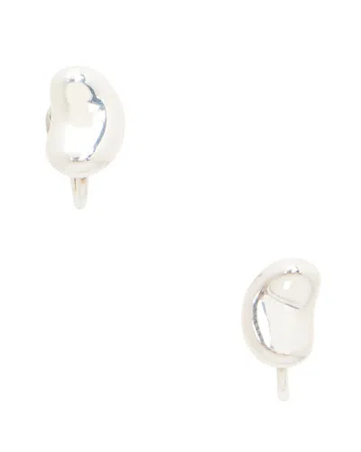 Pre-owned Tiffany & Co . Silver Elsa Peretti Bean Clip-on Earrings (authentic Pre-loved)