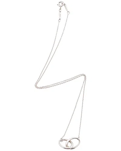 Tiffany & Co . Silver Elsa Peretti Double Loop Necklace (authentic Pre-loved)