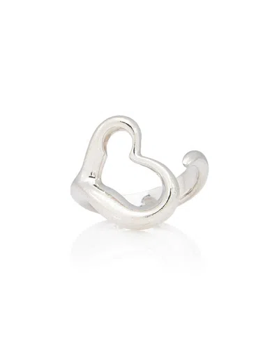 Tiffany & Co . Silver Elsa Peretti Open Heart Ring (authentic Pre-loved)