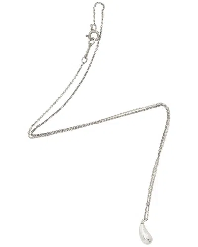Tiffany & Co . Silver Elsa Peretti Teardrop 12mm Necklace (authentic Pre-loved)