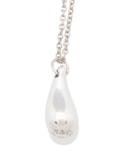 Pre-owned Tiffany & Co . Silver Elsa Peretti Teardrop Necklace (authentic Pre-loved)