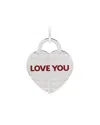 Tiffany & Co . Silver Enamel Love You Heart Pendant (authentic Pre-loved) In Silver