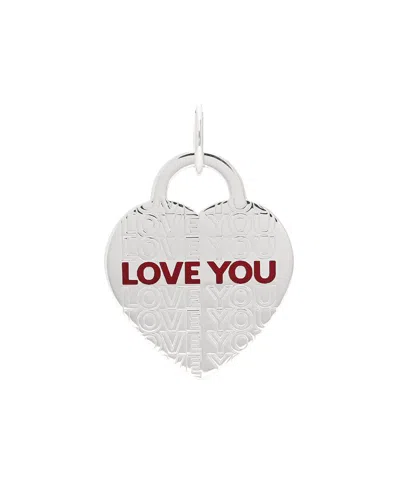 Tiffany & Co . Silver Enamel Love You Heart Pendant (authentic Pre-loved)