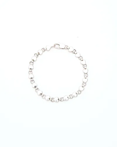 Tiffany & Co Silver Heart Bracelet In Gray