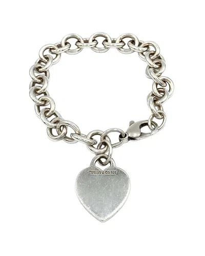 Tiffany & Co . Silver Heart Tag Bracelet (authentic Pre-loved) In Gray