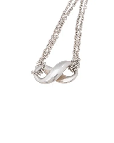 Pre-owned Tiffany & Co . Silver Infinity Double Chain Necklace (authentic Pre-loved)
