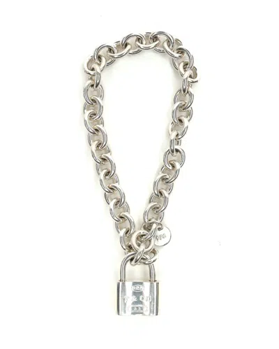 Tiffany & Co Silver Lock Bracelet In White