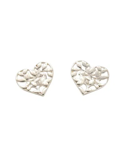 Pre-owned Tiffany & Co . Silver Olive Leaf Heart Earrings (authentic Pre-loved)