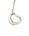 Tiffany & Co . Silver Open Heart 16mm Small Necklace (authentic Pre-loved) In Metallic
