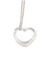 Tiffany & Co . Silver Open Heart 16mm Small Necklace (authentic Pre-loved) In Metallic