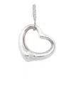 Tiffany & Co . Silver Open Heart 16mm Small Necklace (authentic Pre-loved) In Metallic