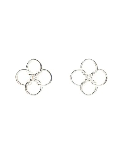 Tiffany & Co . Silver Quadrofolia Earrings (authentic Pre-loved) In Metallic