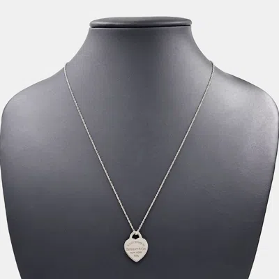 Pre-owned Tiffany & Co Silver Return To Heart Necklace