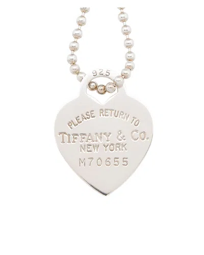 Tiffany & Co . Silver Return To Tiffany Large Heart Tag Necklace (authentic  Pre-loved) In Metallic