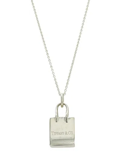 Tiffany & Co . Silver Shopper Necklace Pendant (authentic Pre-loved) In Metallic