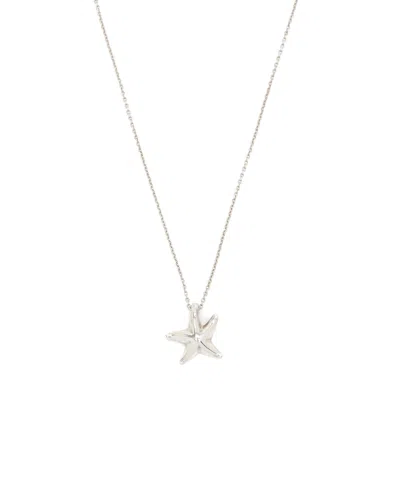 Tiffany & Co Silver Starfish Necklace In Metallic