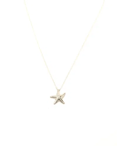 Tiffany & Co Silver Starfish Necklace In Metallic