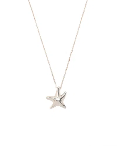 Tiffany & Co Silver Starfish Necklace In Metallic