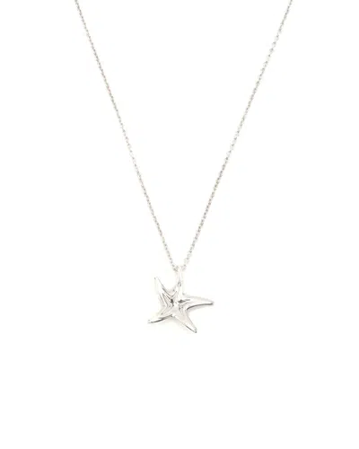 Tiffany & Co Silver Starfish Necklace In Metallic