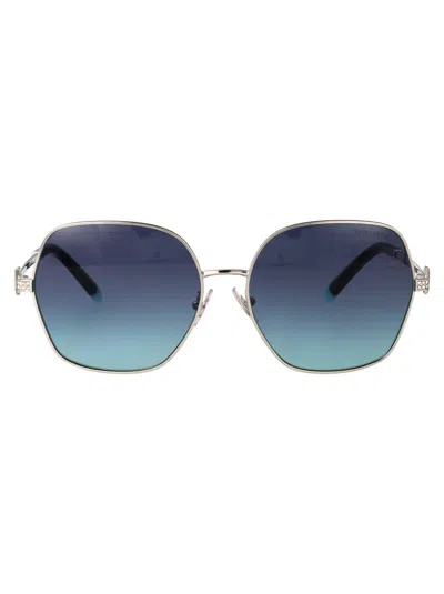 Tiffany & Co Silver Steel Sunglasses In Blue