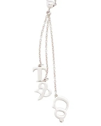 Pre-owned Tiffany & Co . Silver T. & Co. Letters Lariat Necklace (authentic Pre-loved)