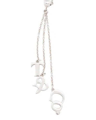 Pre-owned Tiffany & Co . Silver T. & Co. Letters Lariat Necklace (authentic Pre-loved)