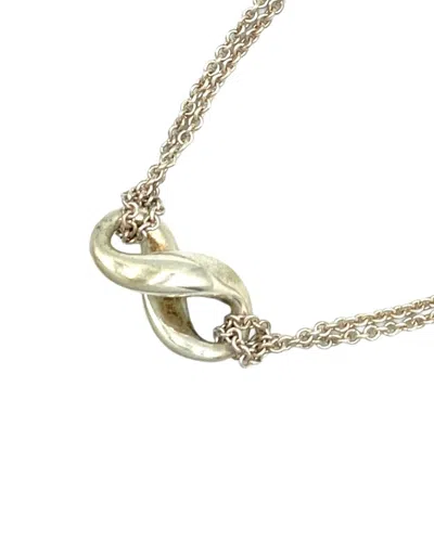 Pre-owned Tiffany & Co Silver  Infinity Double Chain Necklace (authentic  Pre-loved)