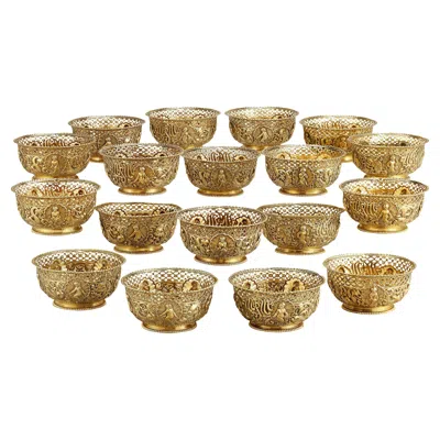 Pre-owned Tiffany & Co . Silver-gilt Finger Bowls
