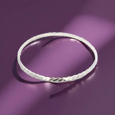 Pre-owned Tiffany & Co Single Bangle Bracelet Sterling Silver Estate In Multi