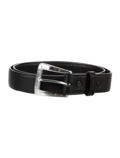Pre-owned Tiffany & Co Skinny Leather Belt In Black