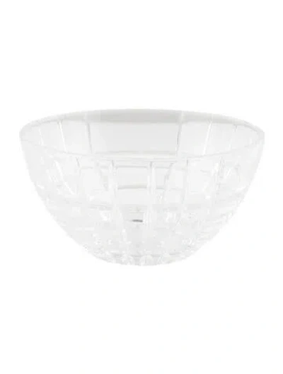 Pre-owned Tiffany & Co Small Crystal Plaid Nut Bowl In Clear