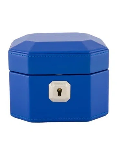 Pre-owned Tiffany & Co Small Facets Jewelry Box In Blue