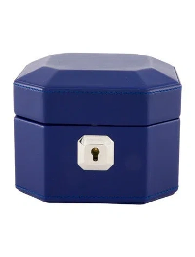 Pre-owned Tiffany & Co Small Facets Jewelry Box In Blue