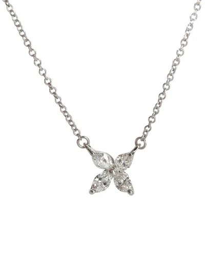 Pre-owned Tiffany & Co . Small Model Victoria 0.32 Ct. Tw. Diamond Pendant (authentic  Pre-loved)