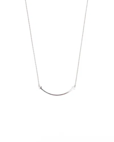 Tiffany & Co Smile Pendant In 18kt White Gold In Silver