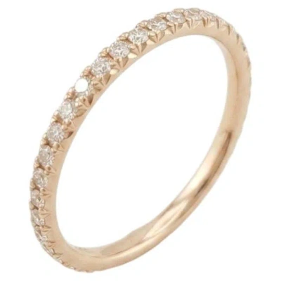 Pre-owned Tiffany & Co . Soleste Full Eternity Diamond Band In 18k Rose Gold In Red