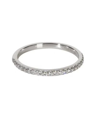 Tiffany & Co . Soleste Half Eternity Platinum 0.18 Ct. Tw. Lab-grown Band (authentic Pre-loved) In Metallic