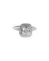 Tiffany & Co . Soleste Platinum 0.70 Ct. Tw. Diamond Engagement Ring (authentic Pre-loved) In Metallic