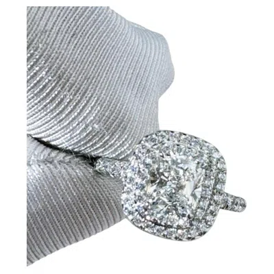 Pre-owned Tiffany & Co . Soleste Platinum Cushion-cut Diamond Ring In Multiple