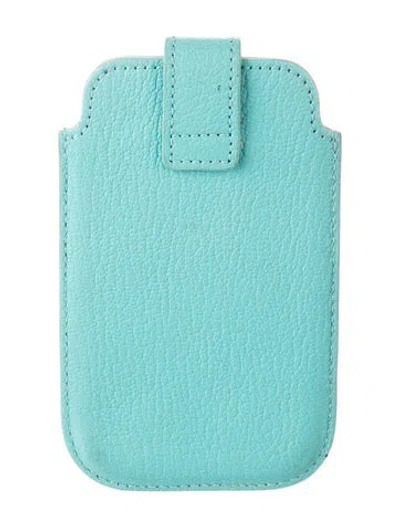 Pre-owned Tiffany & Co Solid Leather Luggage Tag In Blue